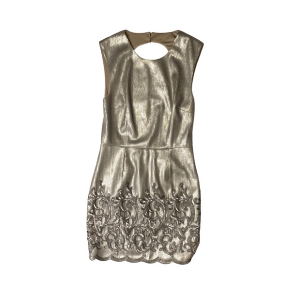 BCBGMAXAZRIA Open Back Sequin Cocktail Dress Size Small